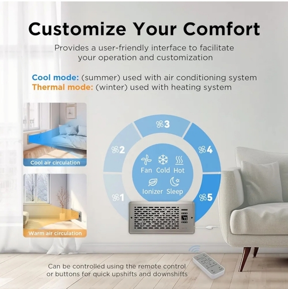 New Sanycasa Quiet Register Booster Fan Manhattan 4"X10" Satin Nickel NWT &  Box - Picture 13 of 13